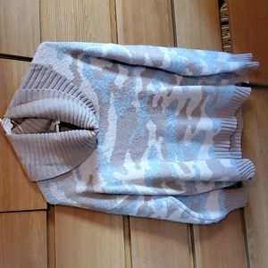 Christian Siriano cowl neck sweater with matching hat.